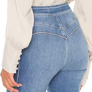 Free People X We The Free Cross My Heart Slim Straight Burnin Blue Size 29
